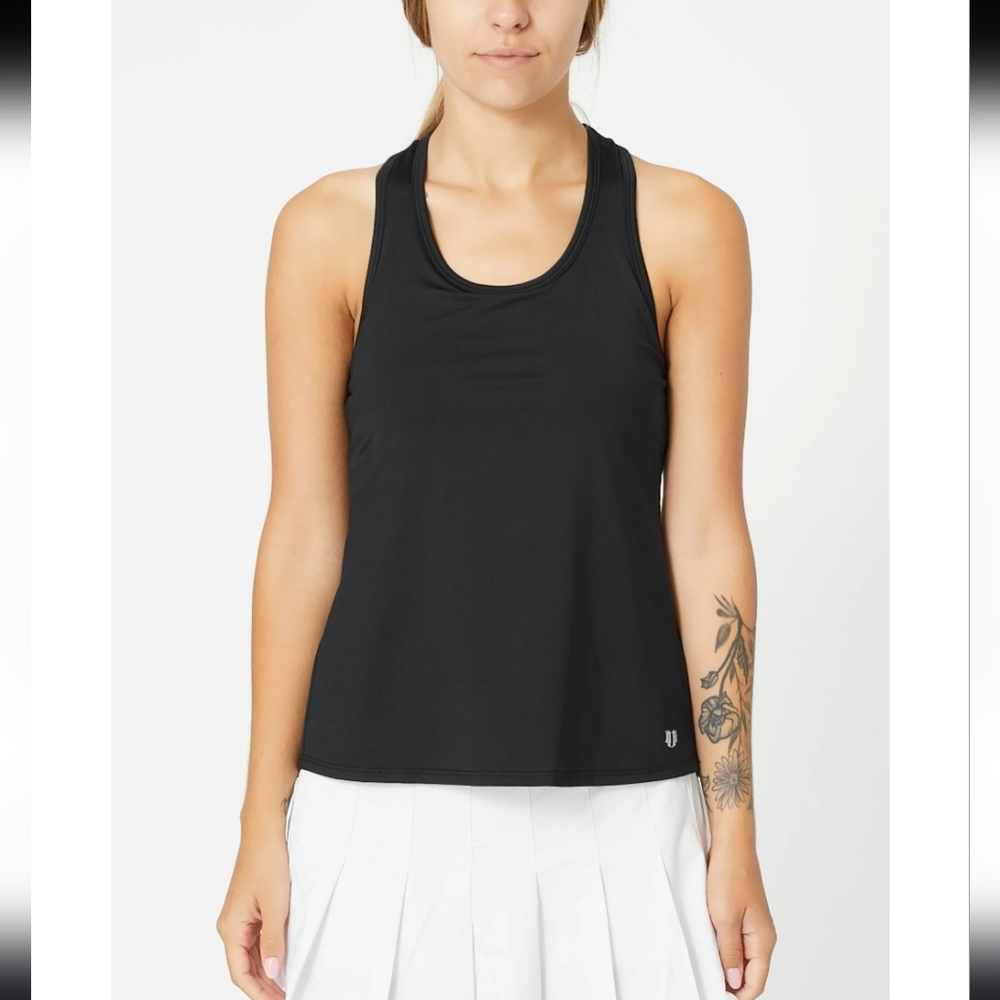 EleVen by Venus Williams Black Race Day Tank Built-in Bra Size Medium New